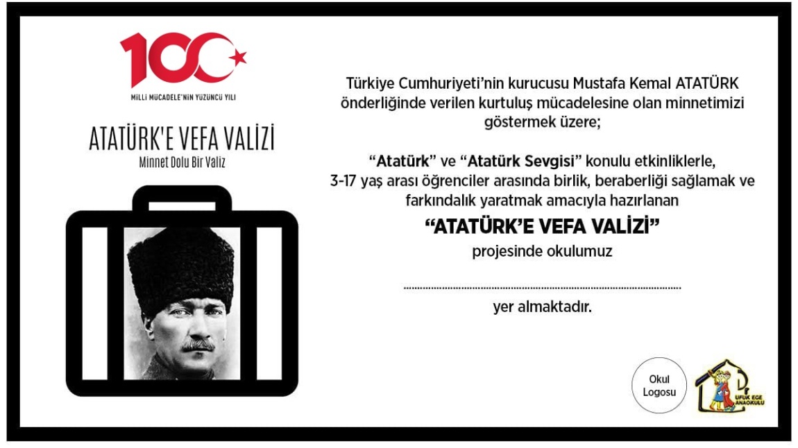 Okulumuz, bir “Atatürk’e Vefa Valizi” okuludur.